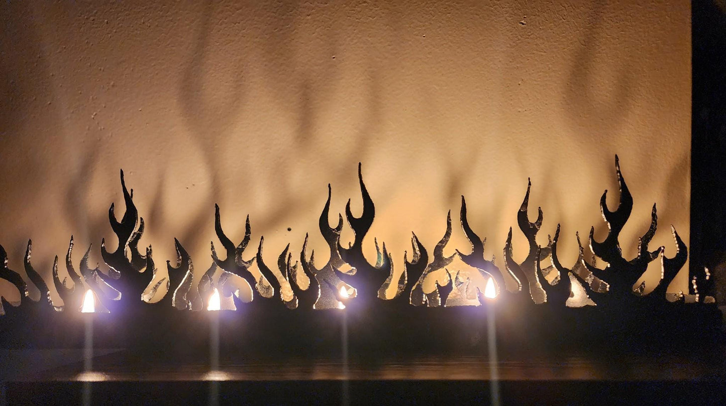Flame design tealight candle holder