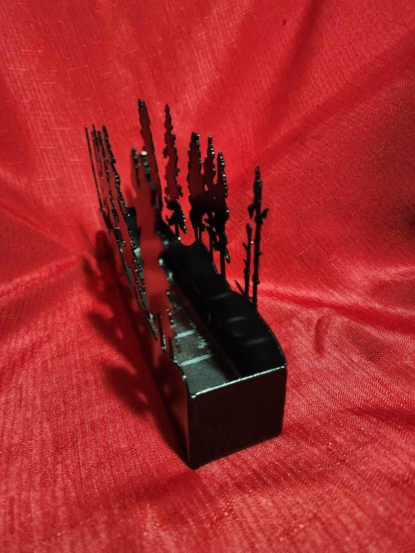 Forest Scene Tea Light Candle Holder