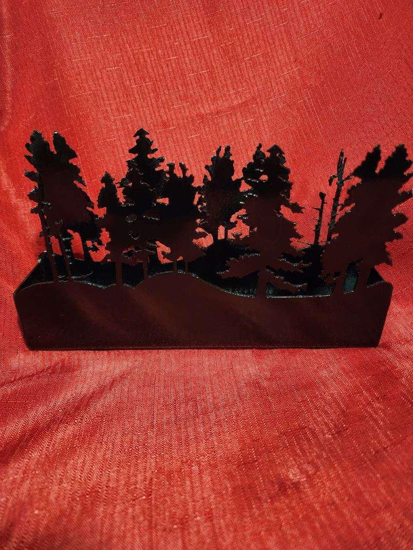 Forest Scene Tea Light Candle Holder