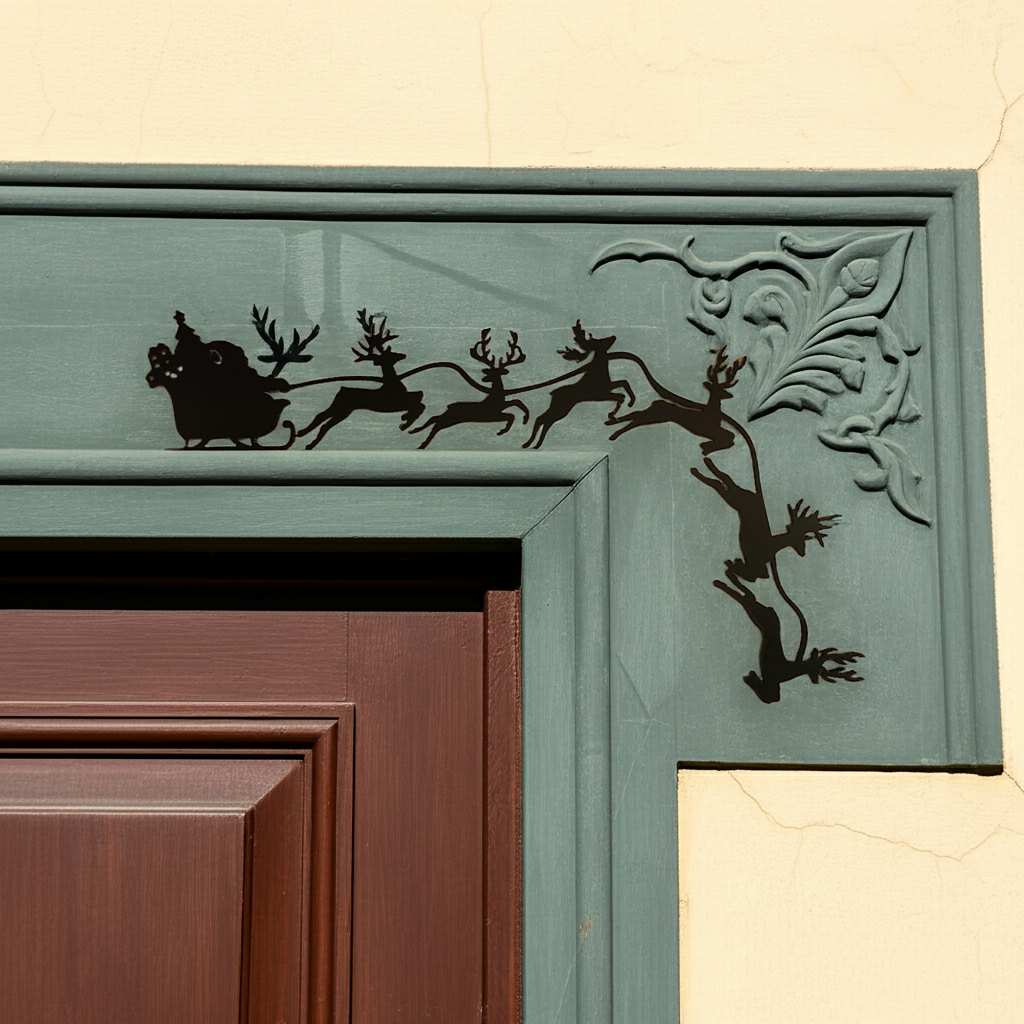 Santa door corner decoration