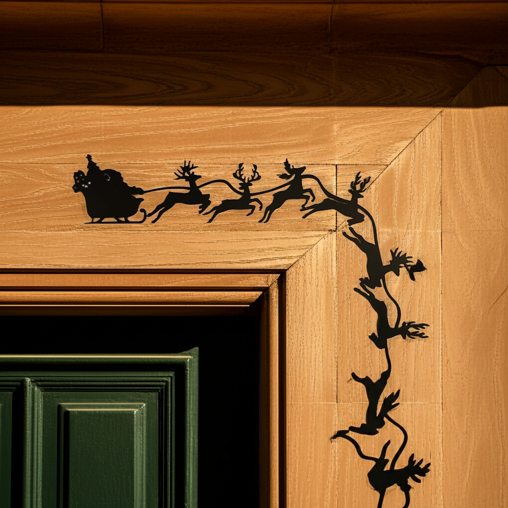 Santa door corner decoration