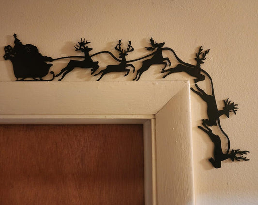 Santa door corner decoration